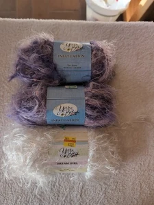 Yarn Bee Eyelash Yarn. 3.5 oz Each  Mixed Lot Of 3 - Picture 1 of 9