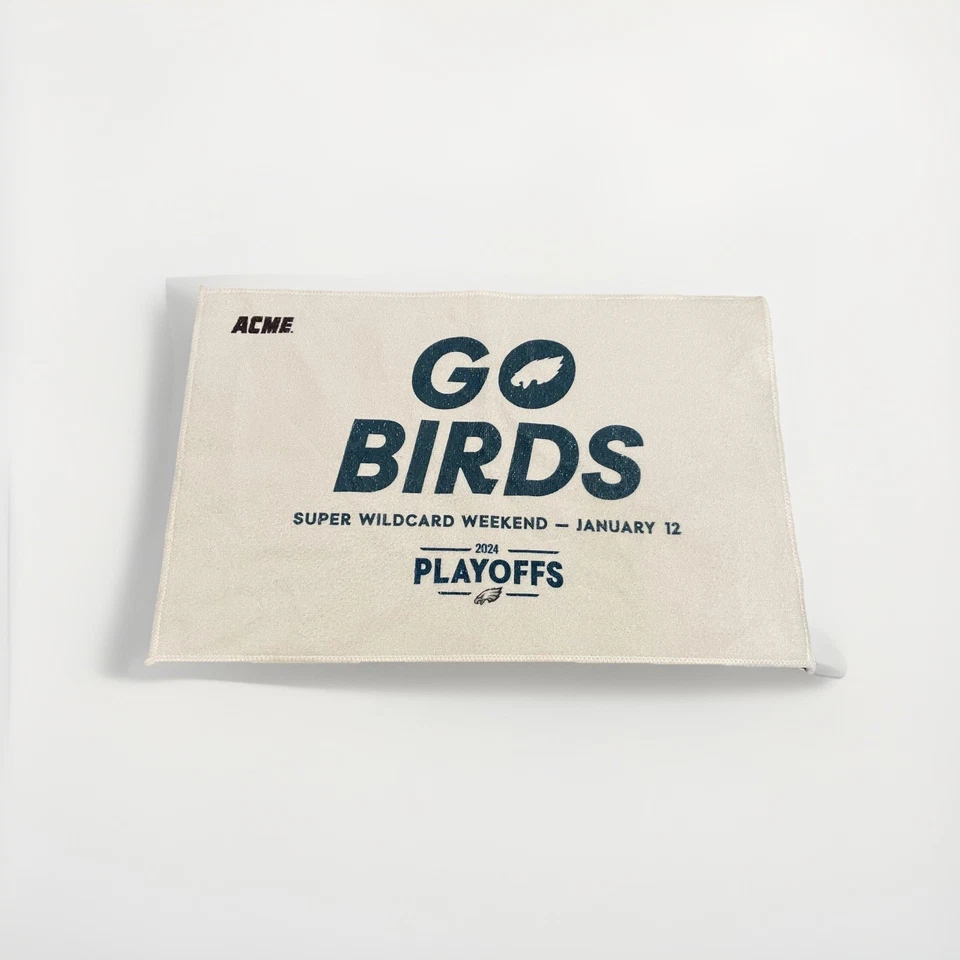 2025 Philadelphia Eagles Rally Towel (NFL Playoffs)- Go Birds- January 12th Game - Image 1 of 1