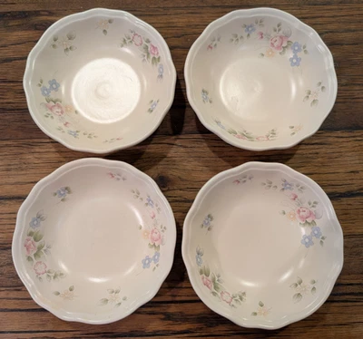 Set of 4 Pfaltzgraff Tea Rose 8" Serving Bowls Salad, Pasta, Soup, Cereal - Image 1 of 4