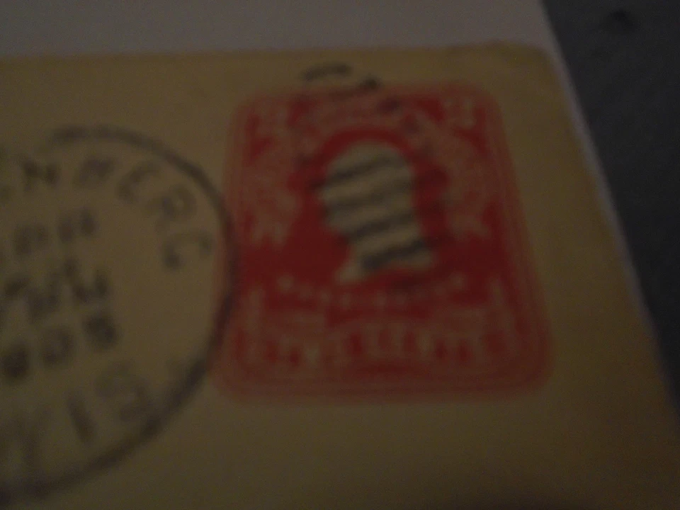 Red Carmine 2 cents U.S Embossed Stamp 1732-1799 George Washington #80 - Image 1 of 1