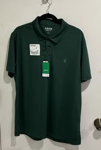 Izod Golf Shirt Men's L Green Polo Swingflex Stretch Short Sleeve NWT - Picture 1 of 9