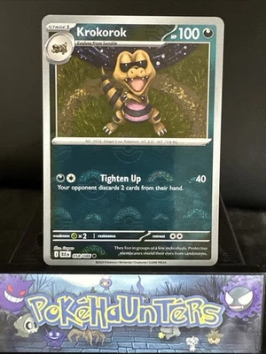 Pokemon Card Krokorok 058/086 Black Bolt Pokeball Reverse Holo Rare NM - Image 1 of 2