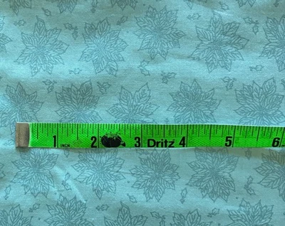 Tela Navidad azul aguamarina - tono sobre tono - flor de pascua metálica 1 yarda Foto 1 de 3