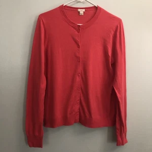 J Crew "The Caryn Cardigan" Damen Large Rot Langarm - Bild 1 von 5