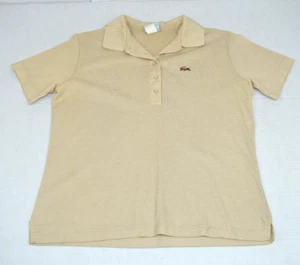 Lacoste Shirt VTG Haymaker Lacoste Size M/L 70s Sandy Beige Gold Croc Made USA - Picture 1 of 9
