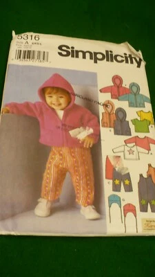 Simplicity sewing pattern No. 5316 Size A XXS-L childs jacket shirt pants hat ++ - Image 1 of 2