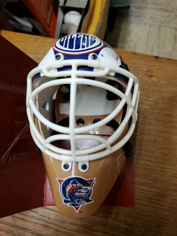 Edmonton Oilers Mini Goalie Helmet Mask Riddell Cover
