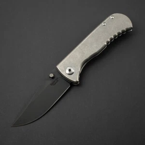 NEW! Les George Talos, DLC MagnaCut, Stonewashed Titanium, NonFlipper Framelock - Picture 1 of 8