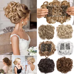 EE. UU. Extensión de Cabello Elástico Scrunchie Desordenado como Humano - Imagen 1 de 33
