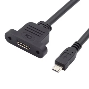 CY 480Mbps USB2.0 to Micro 3.0 Type-B Female Screw Mount Type Extension Cable - Picture 1 of 12