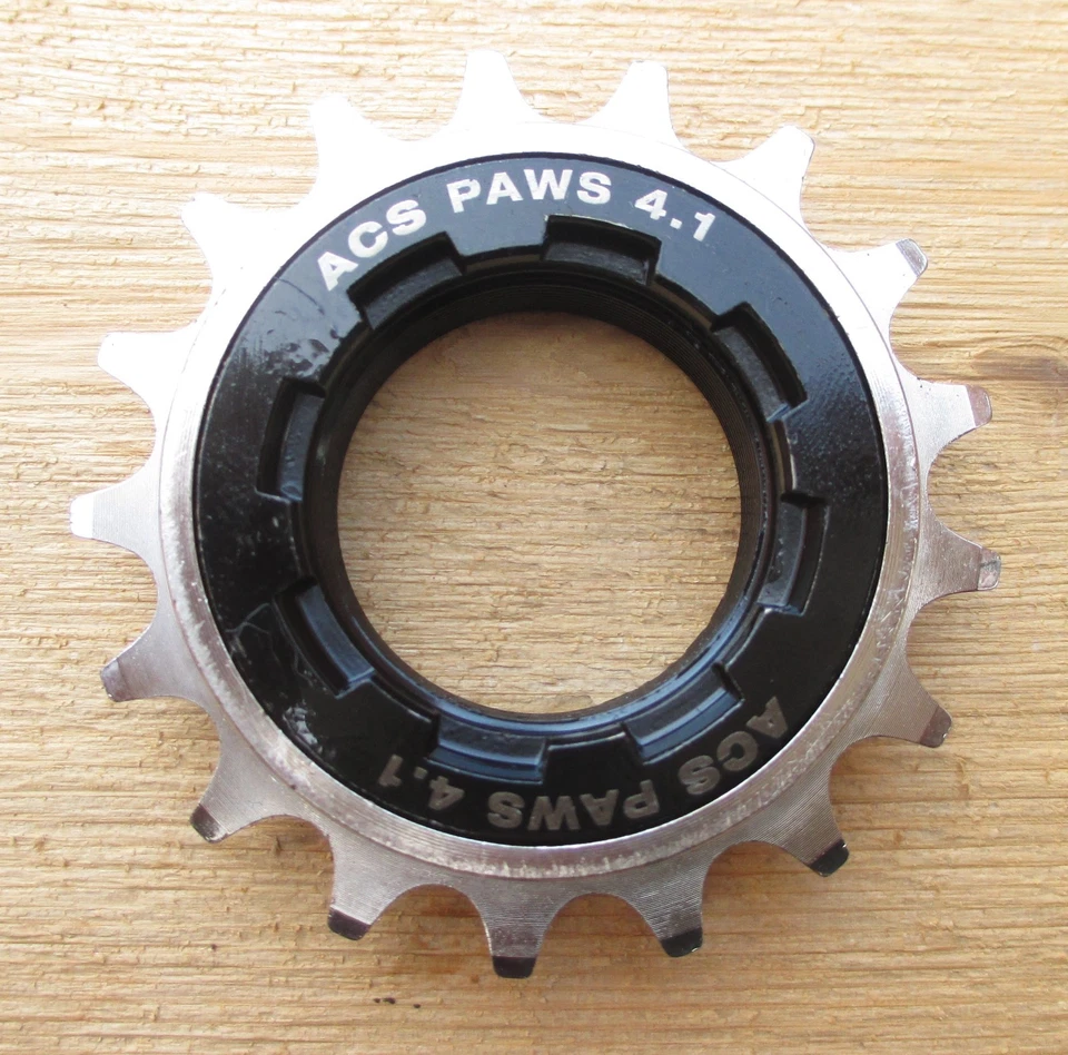 Rueda libre BMX ACS patas de una sola velocidad bicicleta engranaje negro/níquel 13-14-15-16-17-18-20-22t Foto 1 de 1