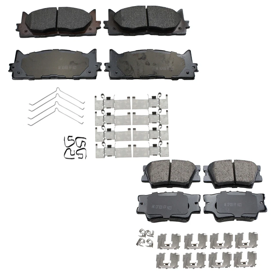 Juego de pastillas de freno delanteras y traseras Akebono para Lexus ES300h ES350 Toyota Avalon Camry Foto 1 de 1
