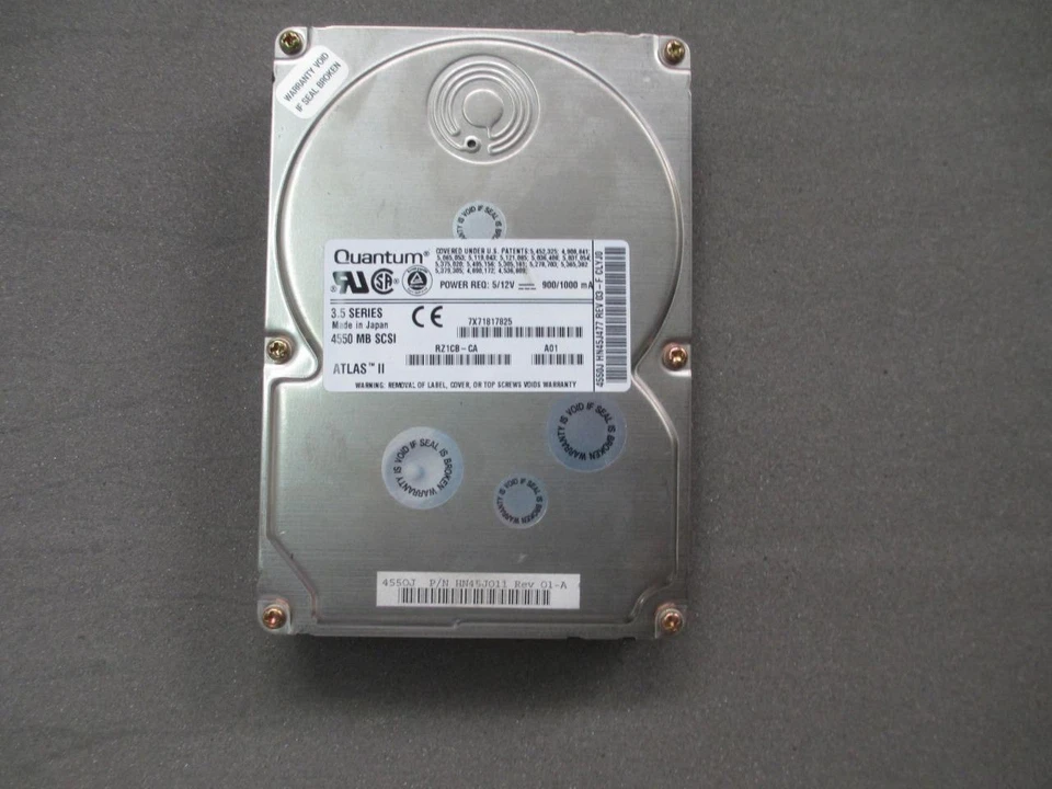 Quantum Atlas II 4.55GB 80-Pin 4550J HN45J011 Ultra SCSI 3.5" Hard Drive - Image 1 of 1