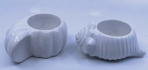 2011 Harry Slatkin Bath & Body Works Conch / Seashell Ceramic Candle Holder Lot - Picture 1 of 5