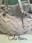 Cole Haan  Leather Woven Purse Hand Bag W Duster - Crossbody
