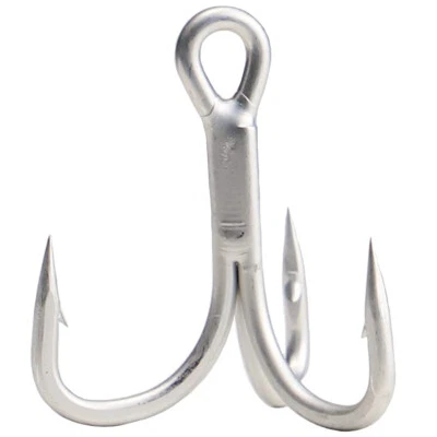 3X Treble Hooks Saltwater Big Game Fishing Hooks Ultra Strong High Carbon Steel - image 1 of 4
