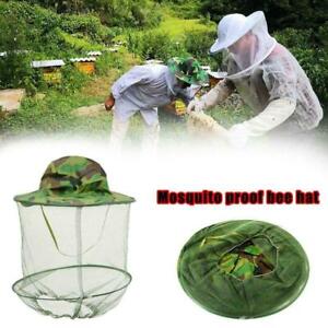Beekeeping Cowboy Hat Mosquito Bee Insect Net Veil Hat Face Cap Protector UK
