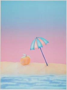 Original D. G. Smith Lithographie Peach at the Beach - Bild 1 von 6