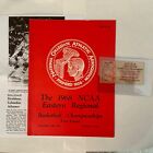 1968 NCAA Basketball East Region Program, Ticket + clippings 3/9/68 VG - EX