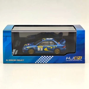 Hobby Japan 1/64 SUBARU IMPREZA WRC 1997 #3 MONTE-CARLO blu pressofuso modellini auto - Foto 1 di 8