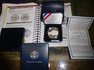 2007 Little Rock 90% Silver Gem Deep Cameo Proof Dollar Commemorative US Coin - Picture 1 of 4