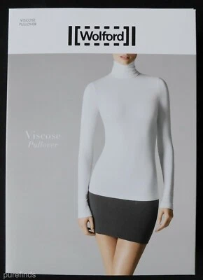 JERSEY DE VISCOSA WOLFORD CUELLO TORTUGA SUÉTER TALLA PEQUEÑA EN NUBE PLATEADA NUEVO CON ETIQUETAS Foto 1 de 4