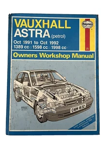 VAUXHALL ASTRA HAYNES MANUAL 1991 to 1992 - Picture 1 of 1
