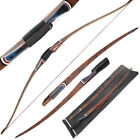60&#39;&#39; Traditional Longbow 20-55lbs Takedown Triangle Bow Horsebow Hunting Archery