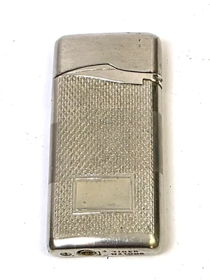 Encendedor de cigarrillos "Tigre" WZ100S tono plateado vintage 2,75" x 1,25" Foto 1 de 4