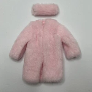 Vintage 1997 Barbie Doll Fashions Coat Collection Pink Faux Fur Mattel - Picture 1 of 6