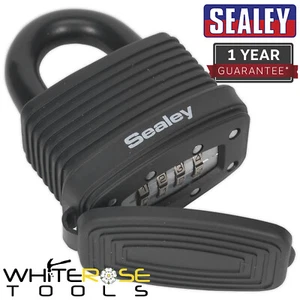 Sealey Combination Padlock Steel Body Weatherproof 48mm - Picture 1 of 6