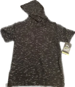 Black Marled Art Class Pullover Hoodie Zipped Side Kid Unisex Youth Size XS 4/5 - Picture 1 of 3