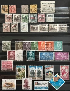 Spain & area 1860/1995 vintage on two pages with seldom Barcelona 1936 opvs - Picture 1 of 4