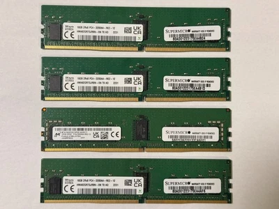 64GB Lof of Hynix (4x16GB) DDR4 ECC PC4-25600R 3200MHz RDIMM  Servers Memory RAM - Image 1 of 2