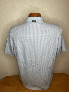 Men's AFTCO Fishing S/S Button Down Shirt Medium M - Plaid - Polyester - Picture 1 of 6