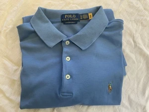 Polo Ralph Lauren Prima Cotton Blue Short Sleeve Polo Shirt Size XL - Picture 1 of 6