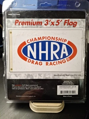 N.H.R.A. CHAMPIONSHIP DRAG RACING BANDERA 3' X 5' RESISTENTE CON AGUJEROS DE OJAL NUEVO Foto 1 de 4