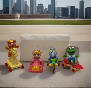 Vintage 1986 Muppet Babies McDonald's Toys.  Complete Set Of 4 with Vehicles - Picture 1 of 10