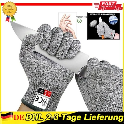 Neu Schnittfeste Schnittschutz Handschuhe Für Metzger Küche Glas Arbeit Sicher！ - Bild 1 von 4