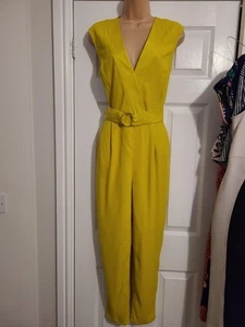 Mustard Yellow / Lime Green Summer Jumpsuit Size 12 By River Island - Picture 1 of 2
