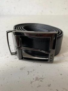TUMI Black Leather Belt One Size (Ref 3) - Picture 1 of 8