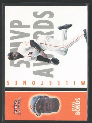 2003 Fleer Tradition #25 MS Barry Bonds Milestones - Image 1 of 2