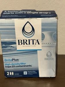 Paquete de 2 cartuchos de filtros de repuesto de alta densidad Brita Plus originales BritaPlus - Imagen 1 de 2
