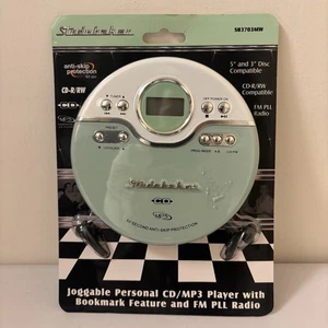 Studebaker Personal CD Player with FM Radio, Earbuds SB3703MW Mint/White - Picture 1 of 10