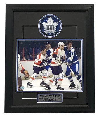 Marco Darryl Sittler & Lanny MacDonald Toronto Maple Leafs Doble Firmado 20x24 Foto 1 de 2