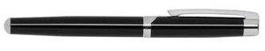 Penna Inchiostro liquido ZIPPO lacca nera 41118 GLOSSY BLACK ROLLERBA PEN - Picture 1 of 1