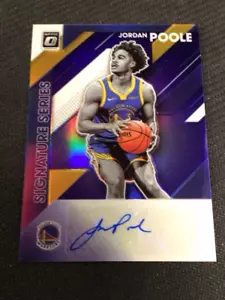 Donruss Optic Jordan Poole Signature Series Rookie 2019-20 automático púrpura Prizm - Imagen 1 de 2