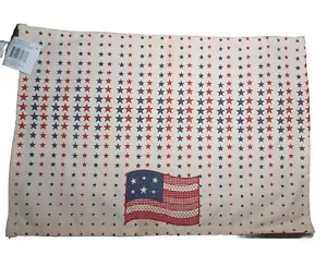 13"x19" Tradewind Bay 4th Of July Placemats Set Of 6 100% Cotton Stars American - Picture 1 of 4
