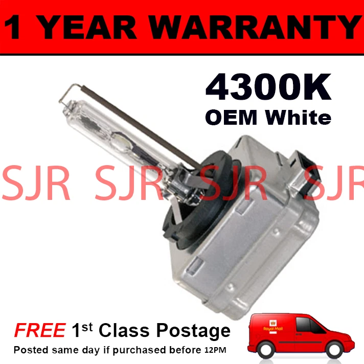 D3S WHITE XENON HID LIGHT BULB MAIN HIGH BEAM 4300K 35W FACTORY OEM FITTED 3 - Image 1 of 1