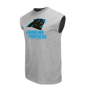Carolina Panthers NFL Men's Gray Logo Muscle Shirt - NWT - Picture 1 of 5